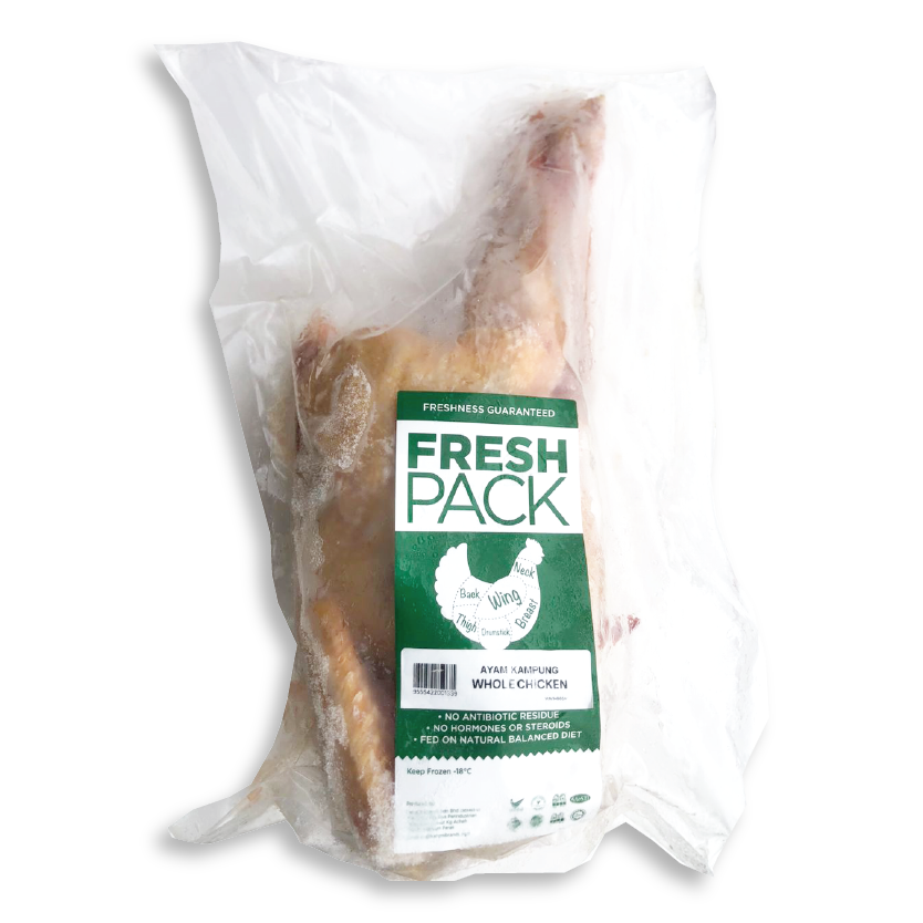 Ayam Kampung Asli Whole Chicken (1.1kg-1.5kg) FreshPack