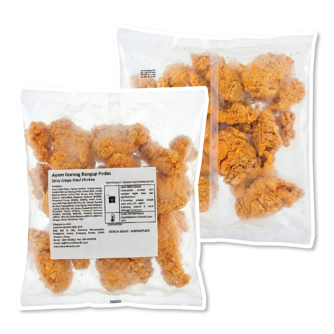 Spicy Crispy Fried Chicken/Ayam Goreng Rangup Pedas (800gm) Harumi Signature Fully Cooked